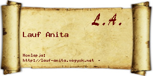 Lauf Anita névjegykártya