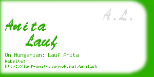 anita lauf business card